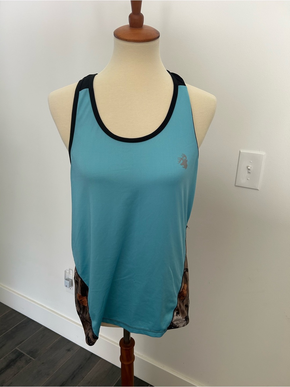 Legendary Whitetails Light Blue Racerback Tank with Black Trim